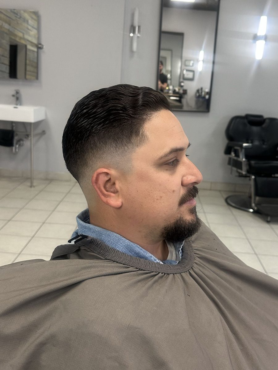 Skin fade with a beard lineup